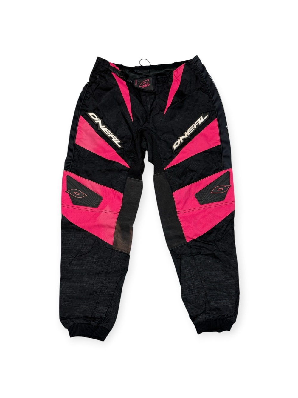 Y2K Distressed O'Neill Black & Pink Motocross Pants